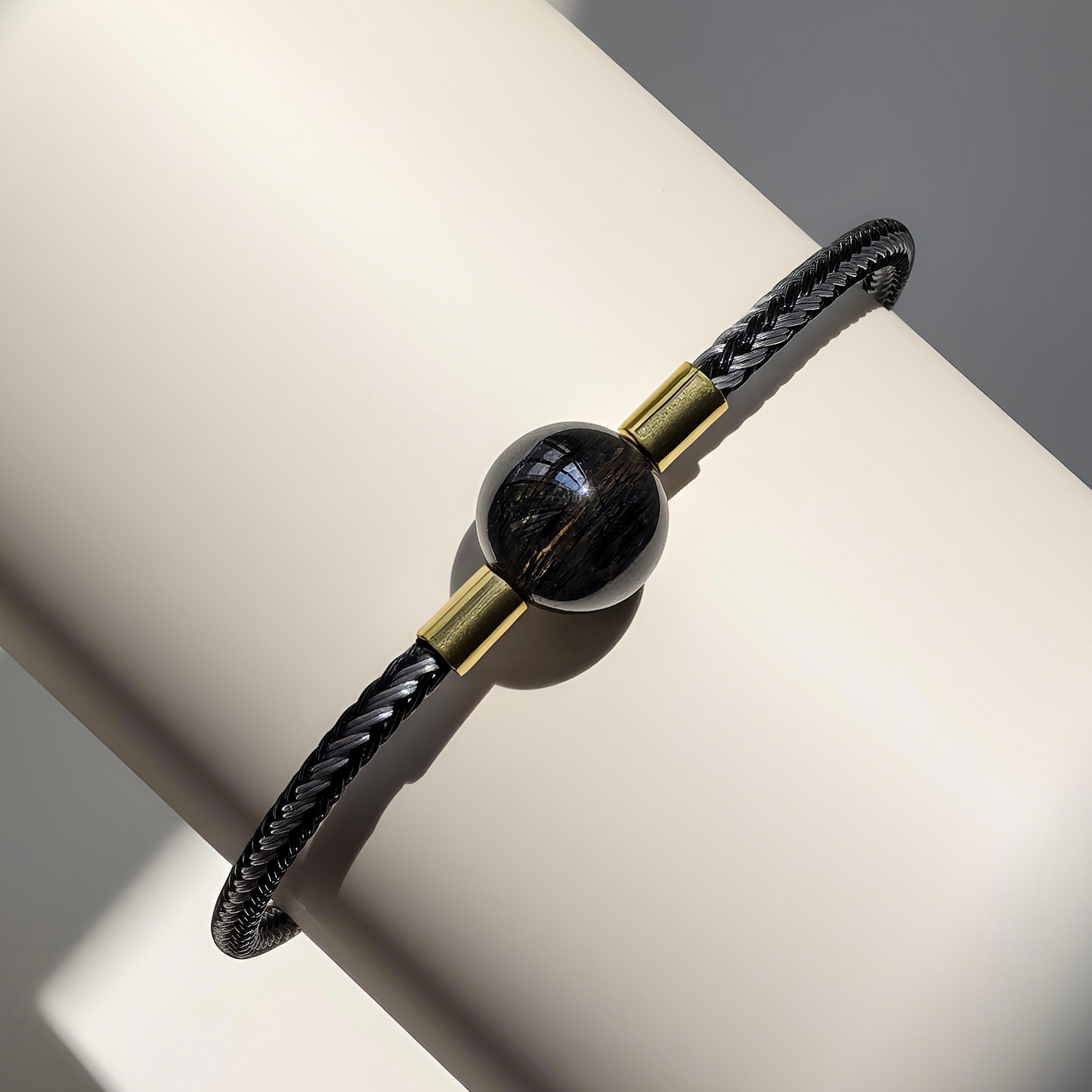 Zodiac Pig - Black rabbit hair quartz