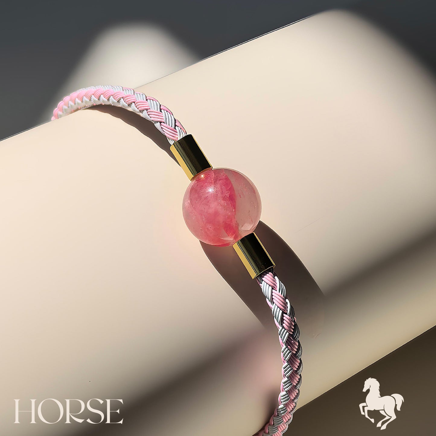 Zodiac Horse - Red patterned stone